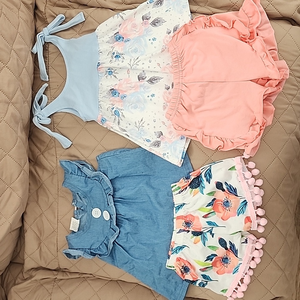 Two 3-6month outfits. From a boutique no brand name.